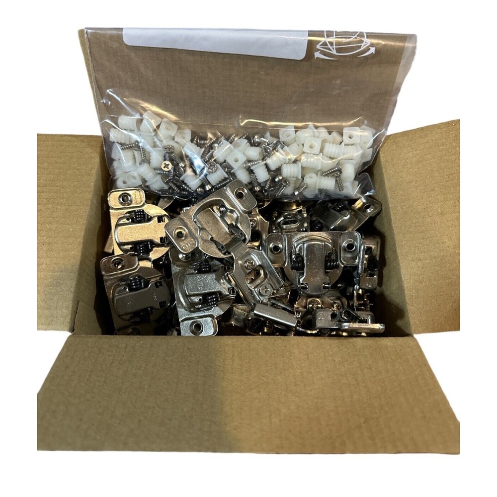 Overlay Cabinet Hinges with Dowels and Fixing‎ Screws DTC 7/16" - Quantity 40